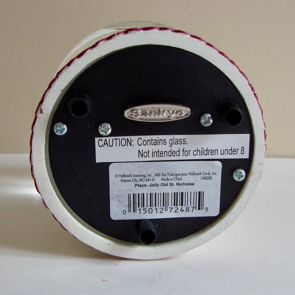 Hallmark Musical Snow Globe Santa Christmas Tree Holly - Picture 8 of 8